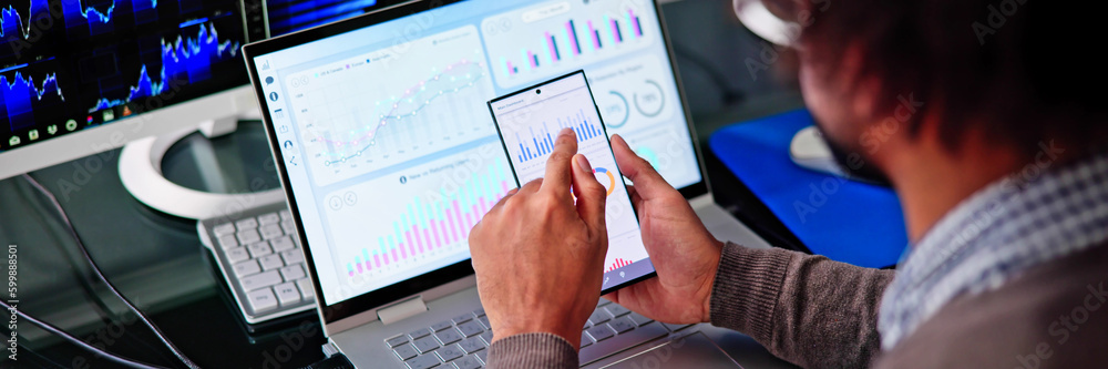 Poster business data analytics dashboard