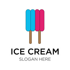 ice cream logo vector illustration isolated on white background