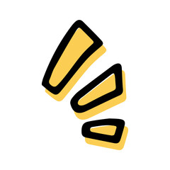 Fototapeta premium Simple sketch line style element. Doodle cute ink pen sparkle on white background. Doodle sparkle, flash. Vector illustration.