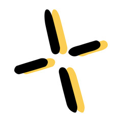 Simple sketch line style  element. Doodle cute ink  pen sparkle  on white  background. Doodle sparkle, flash.  Vector illustration.