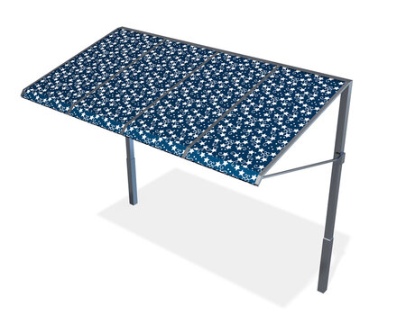 Tenda ad una falda con struttura in alluminio