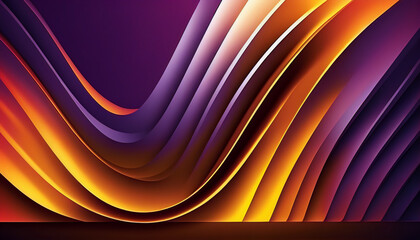 A colorful gradient line background with a purple and orange background, Generative AI