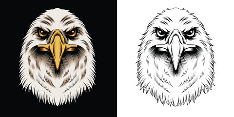 Eagle head vector illustration