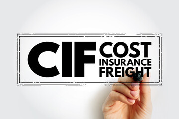 CIF Cost Insurance Freight - seller delivers their part of the contract when the goods pass the...