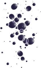 Realistic soap bubbles. Png Bubbles are located on a transparent background. Flying soap bubbles. PNG.