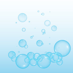 Realistic soap bubbles. Png Bubbles are located on a transparent background. Flying soap bubbles. PNG.