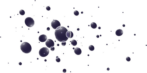 Realistic soap bubbles. Png Bubbles are located on a transparent background. Flying soap bubbles. PNG.