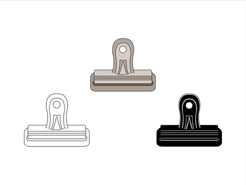 Binder Clip Clipart SVG Cut File | Binder Clip SVG | School Supplies Svg | Work Paperclip Svg | Paperclip Svg | Bulldog Clip