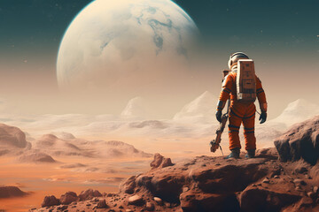 Fototapeta na wymiar he Next Frontier: Paving the Way for Mars Exploration