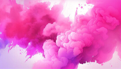 Obraz premium abstract watercolor background, pink watercolor painting with vibrant background, Generative AI