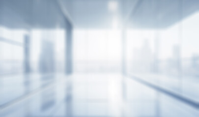 Fototapeta na wymiar White blur abstract background from building hallway
