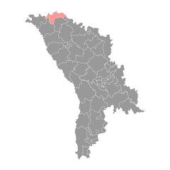 Fototapeta premium Ocnita District map, province of Moldova. Vector illustration.