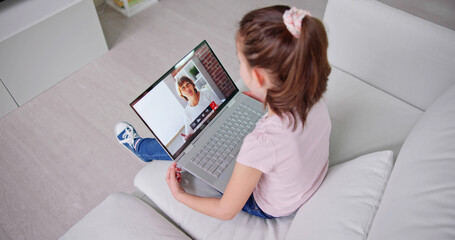 Child In Online Video Conference