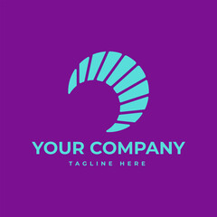 Abstract moon logo design template for business company