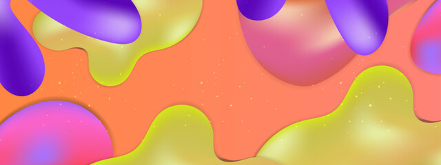 Vector colorful colourful liquid shapes background