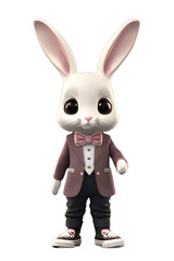 Fototapeta na wymiar bunny rabbit in fancy suits