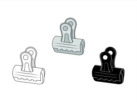 Binder Clip Clipart SVG Cut File | Binder Clip SVG | School Supplies Svg | Work Paperclip Svg | Paperclip Svg | Bulldog Clip