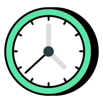 Editable Design Icon Of Wall Clock