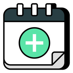 Editable design icon of calendar