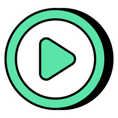 An icon design of play button