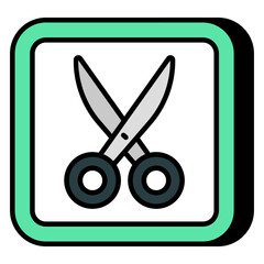 Trendy vector design of scissors