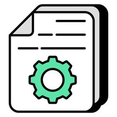 A unique design icon of file setting 