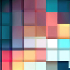 colorful squares abstract background geometric with generative AI