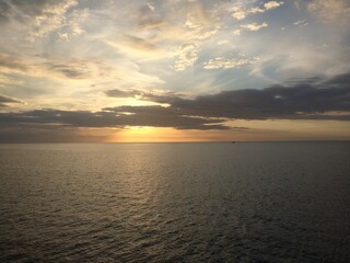 sunset over the sea