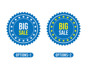 Big Sale Sticker Design For offer or Discount purpose in Business.