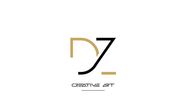 ZD, DZ, Z, D abstract letters logo monogram