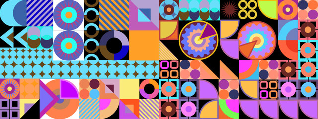 Vector flat geometric background mozaik colorful colourful