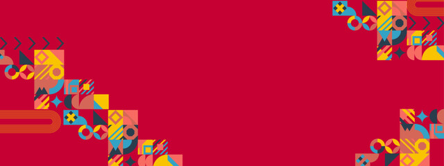 Flat design colorful colourful geometric mosaic pattern background