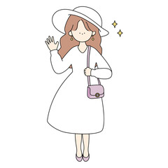 待ち合わせしている女の子