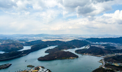 view of lake(shape of korea)