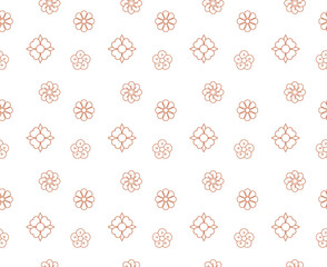 Golden Petals Seamless Pattern on White background 