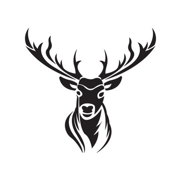 deer head icon logo vector design template