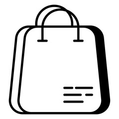 Trendy vector design of shopping bag