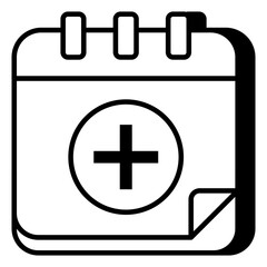 Editable design icon of calendar
