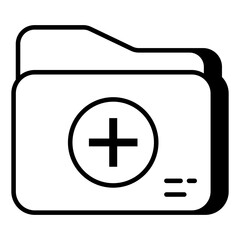 A unique design icon of new folder 