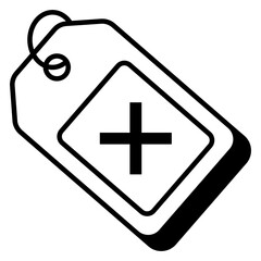 Unique design icon of no sale tag