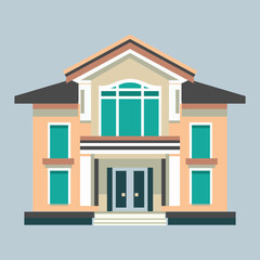 Isolated Vector Illustration of a House on a White Background, illustration of a house