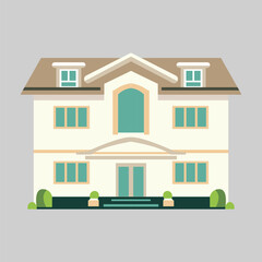 House Illustration in Vector Format, White Background, illustration of house