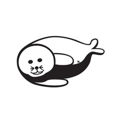Cute seal cartoon icon. Vector symbol design