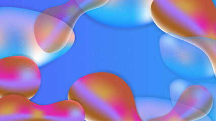 Vector gradient colorful colourful fluid shapes background