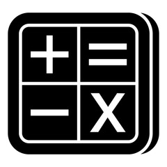 Calculation sign icon, editable vector