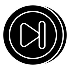 An icon design of forward play button