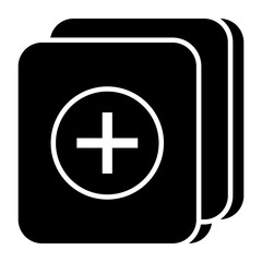 Add file icon, linear design vector 