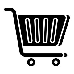 Shopping cart icon, editable vector