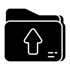 A unique design icon of folder upload