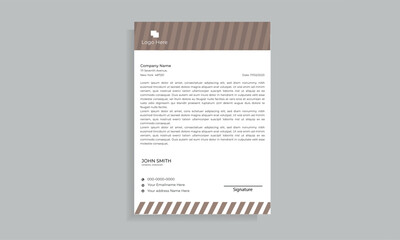 letterhead flyer corporate official abstract professional minimal simple creative modern informative newsletter magazine poster template design 